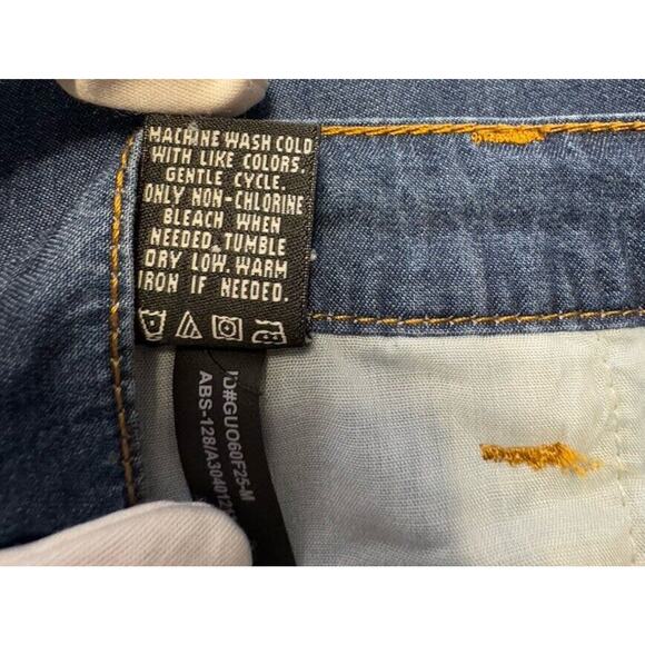 ABS Button Knee Length Denim Skirt, Indigo Denim, Sz: 30, 64-55 - Picture 7 of 16